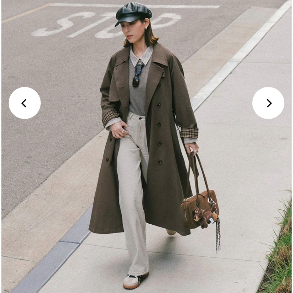 NWT PETITE STUDIO NYC Hagar Trench Coat - Olive Brown, XS